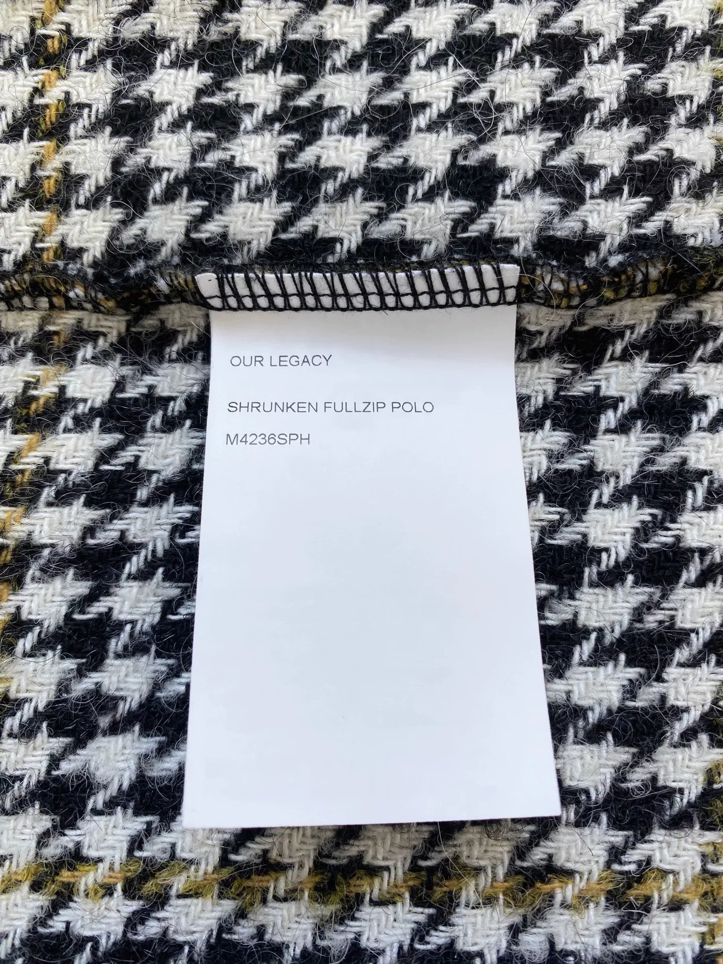 our legacy plaid wool jacket in yellow green