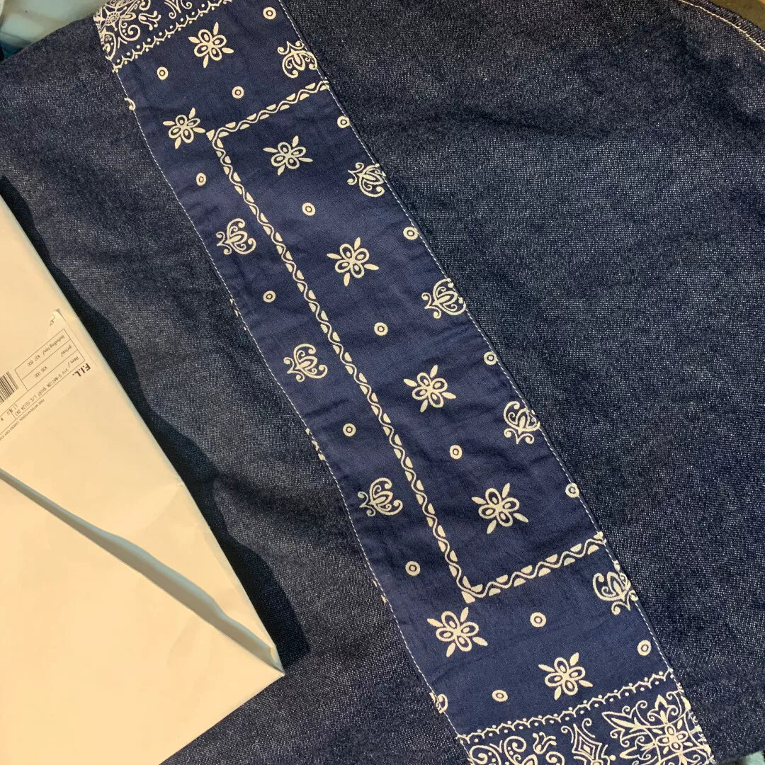 VISVIM 5-NATION Bandana Border Shirt One Wash