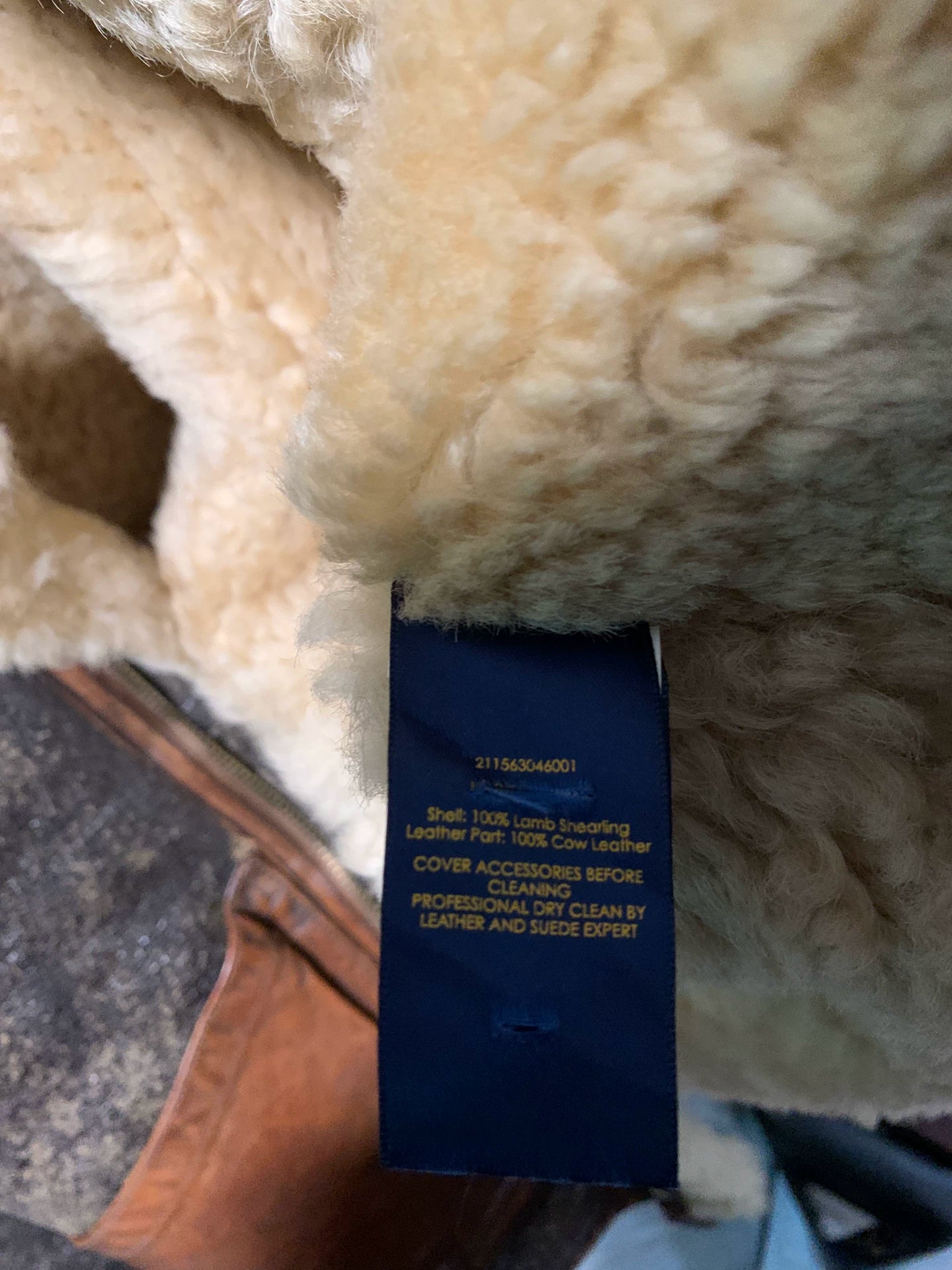 rl polo ralph lauren shearling jacket