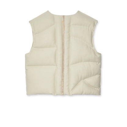 airei hand-stitched wool puffer vest