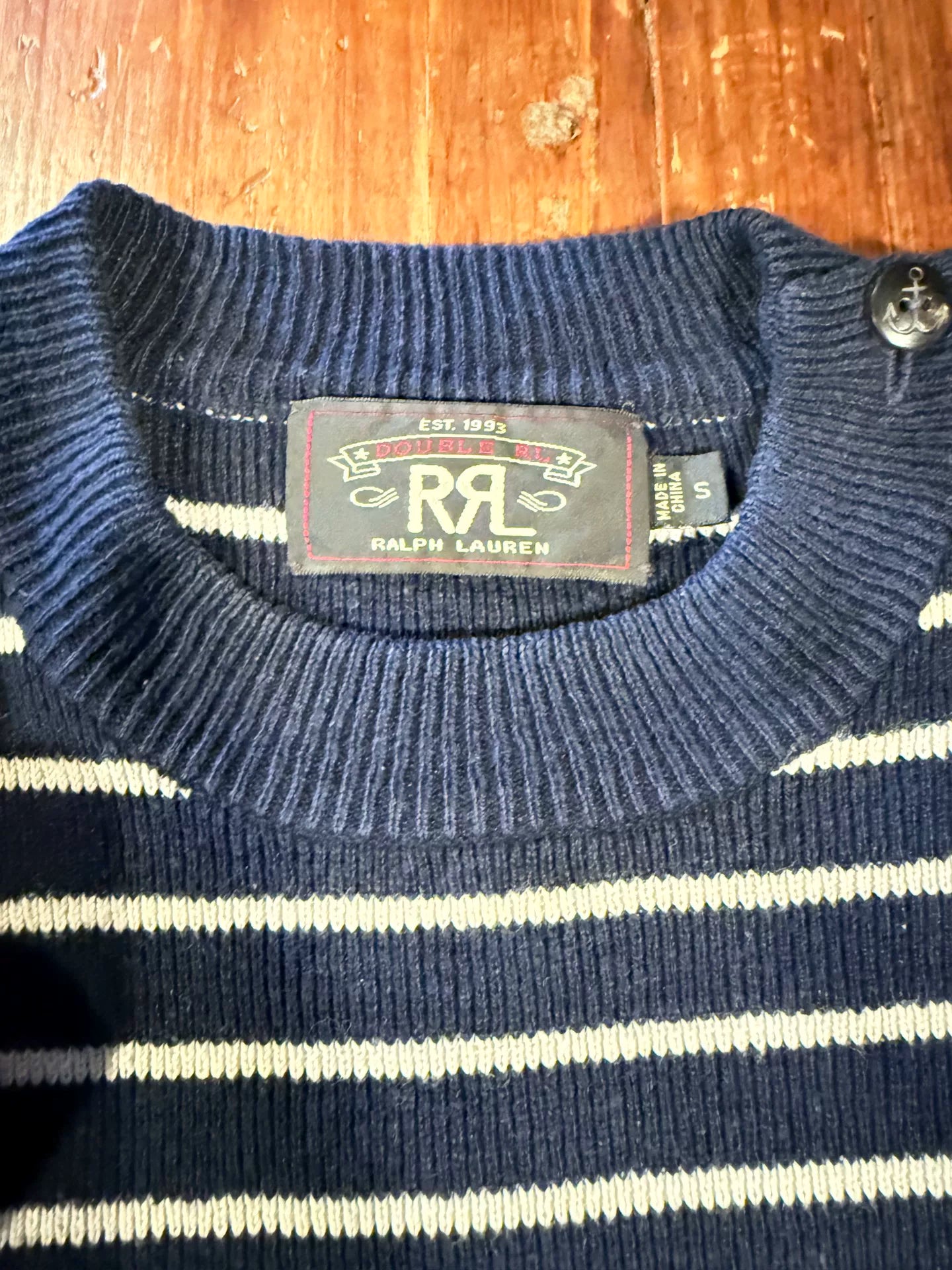 RRL Ralph Lauren Men's Striped Sweater S