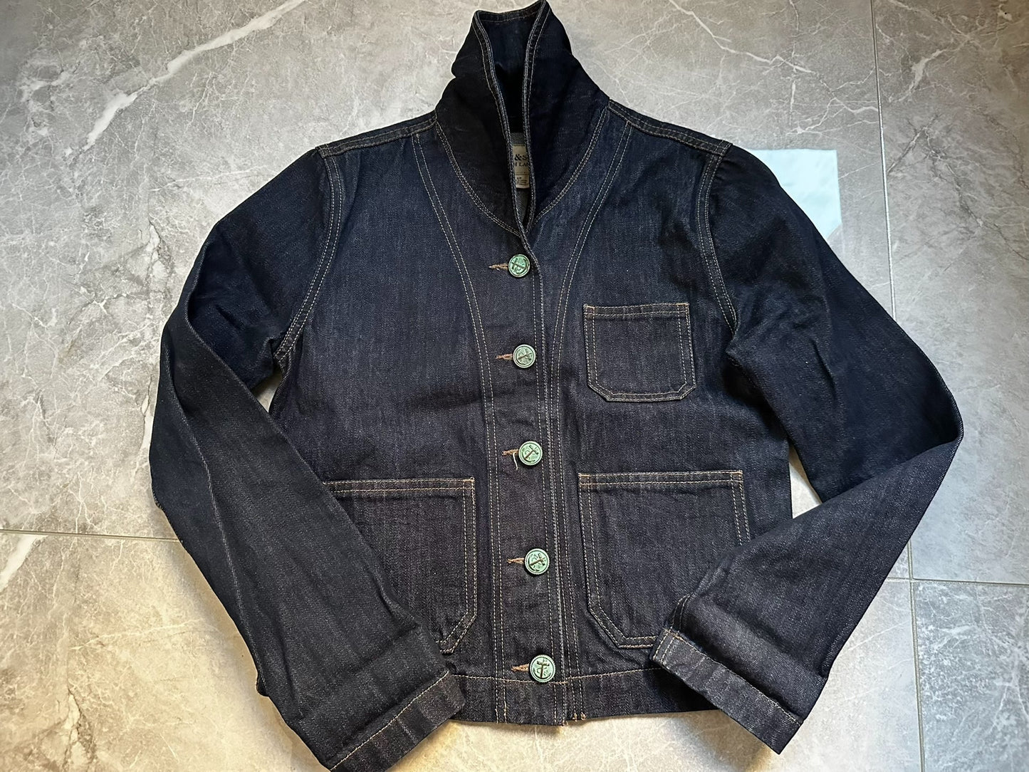 Ralph Lauren Heavyweight Raw Denim Shawl Collar Jacket