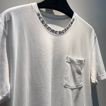 chrome hearts white pocket short sleeve t-shirt
