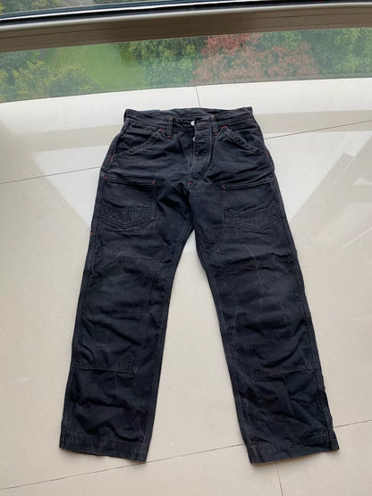 black derrickman bootleggers pants
