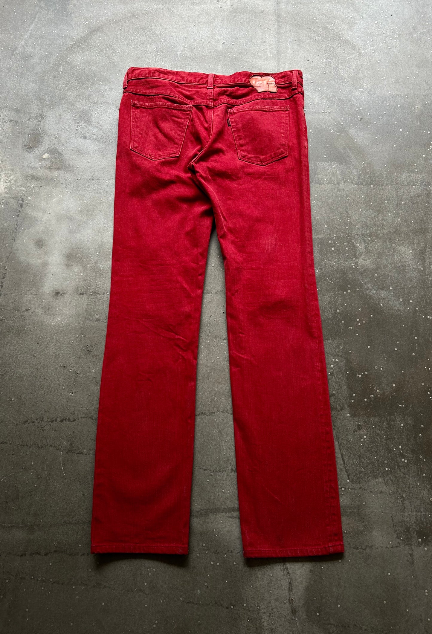 number(N)ine skinny red jeans