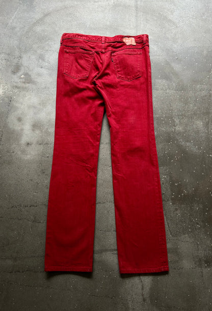 number(N)ine skinny red jeans