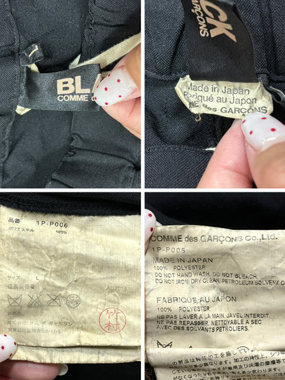 CDG Comme Des Garçons Black Wide-Leg Cropped Pants