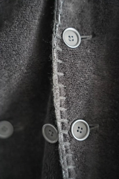 yohji yamamoto double-breasted oversized coat