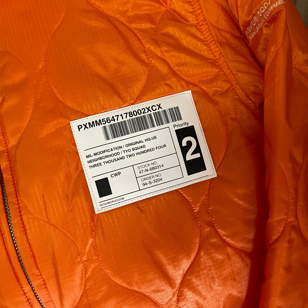 NEIGHBORHOOD Orange Padded Jacket