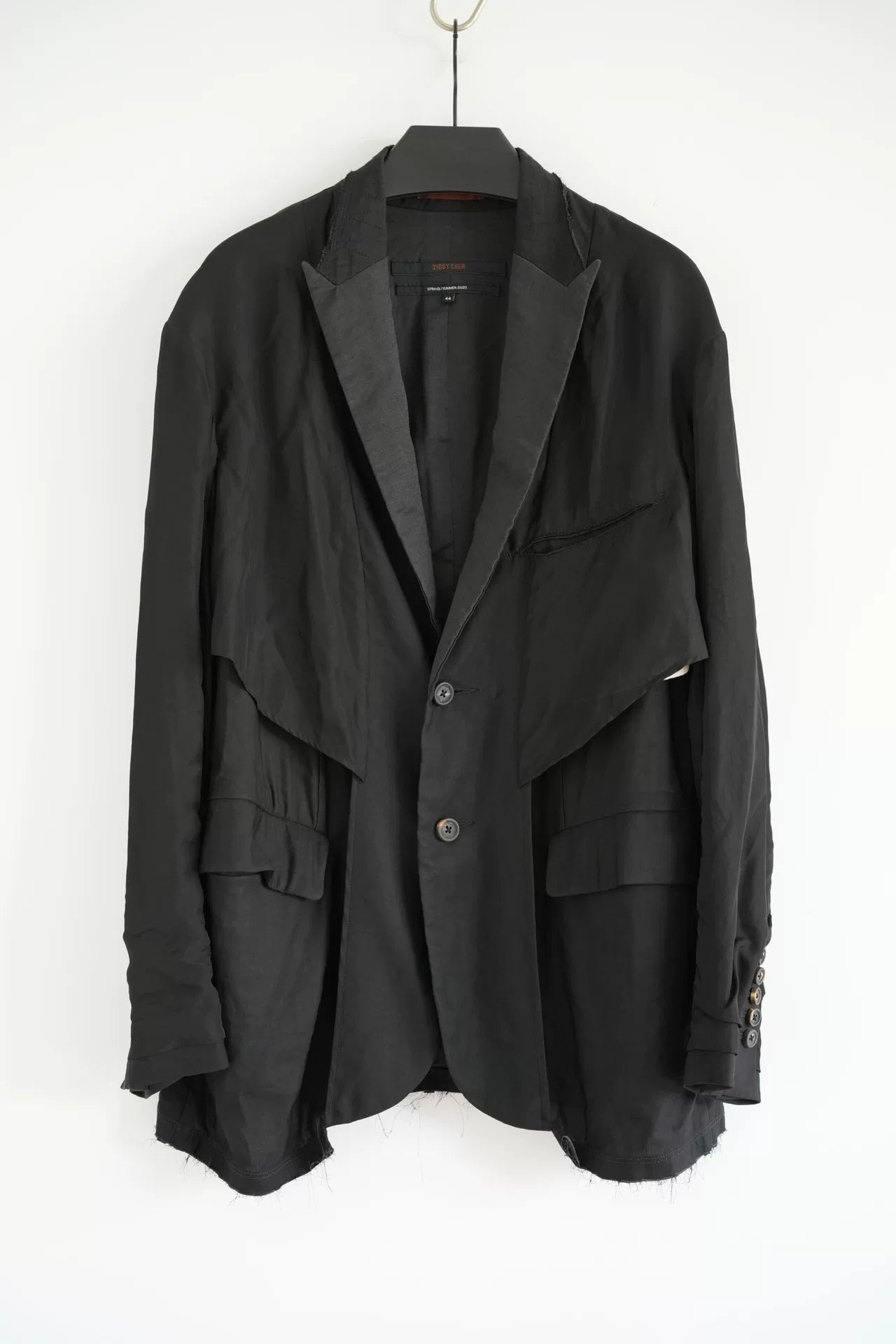 black ziggy chen oversized suit jacket