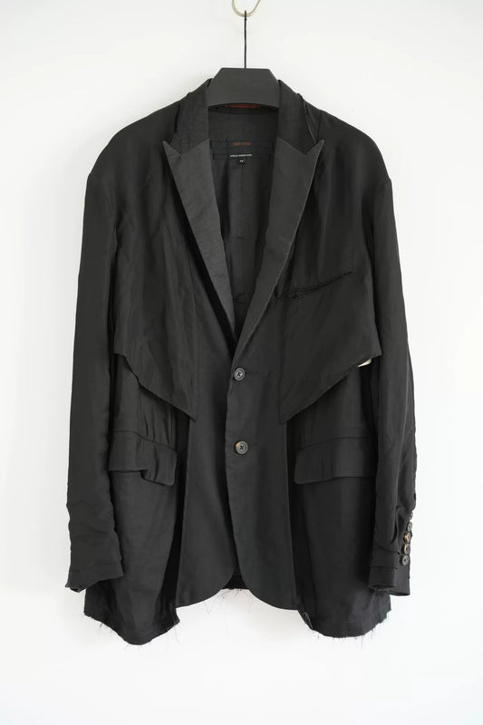 black ziggy chen oversized suit jacket