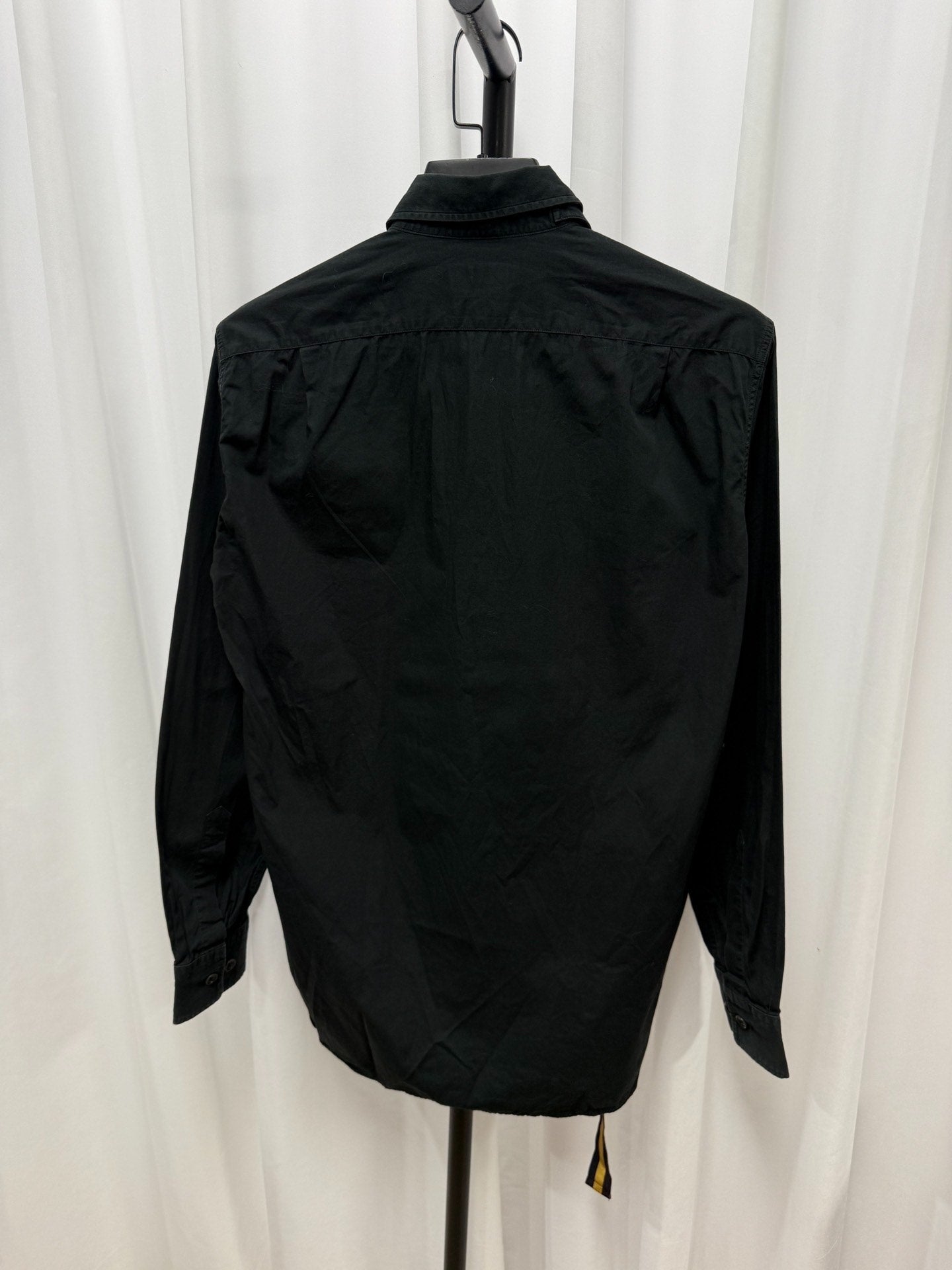 Dries van Noten Black Deconstructed Wrap Shirt