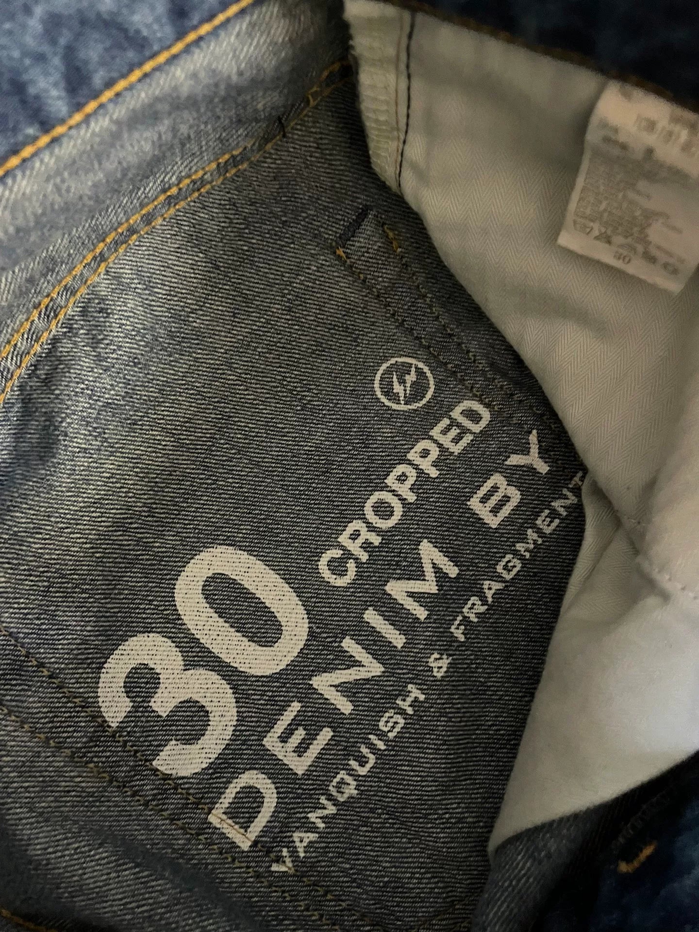 Vanquish Fragment Destroyed Cropped Jeans