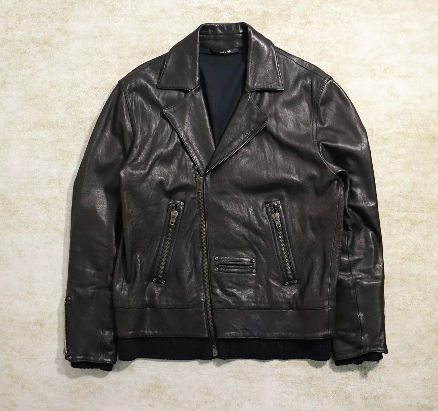 maison margiela leather motorcycle jacket size l/xl