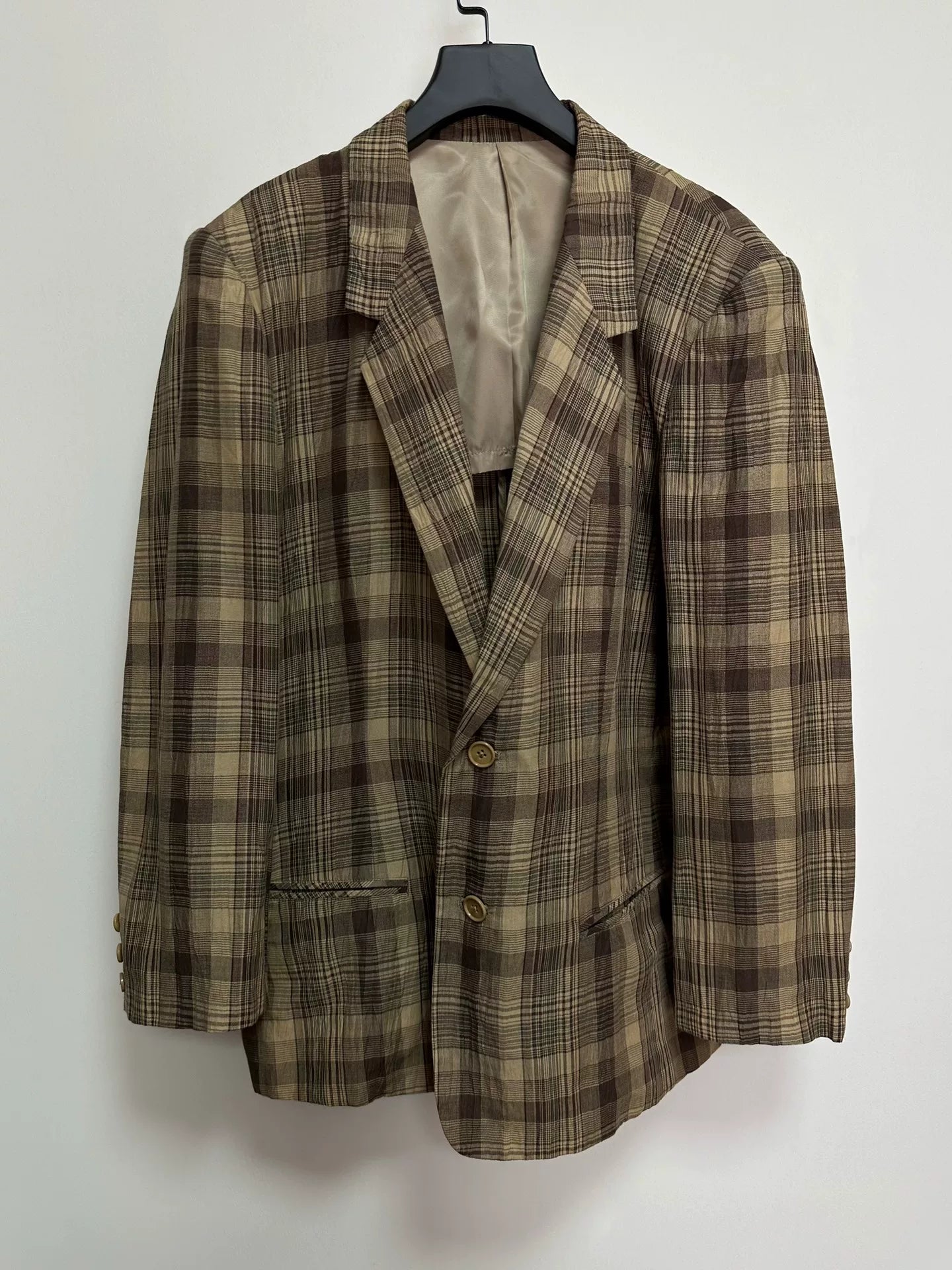 plaid linen jacket for men