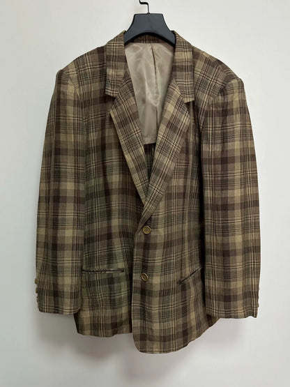 plaid linen jacket for men