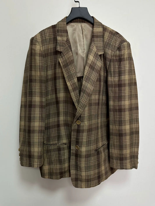 plaid linen jacket for men