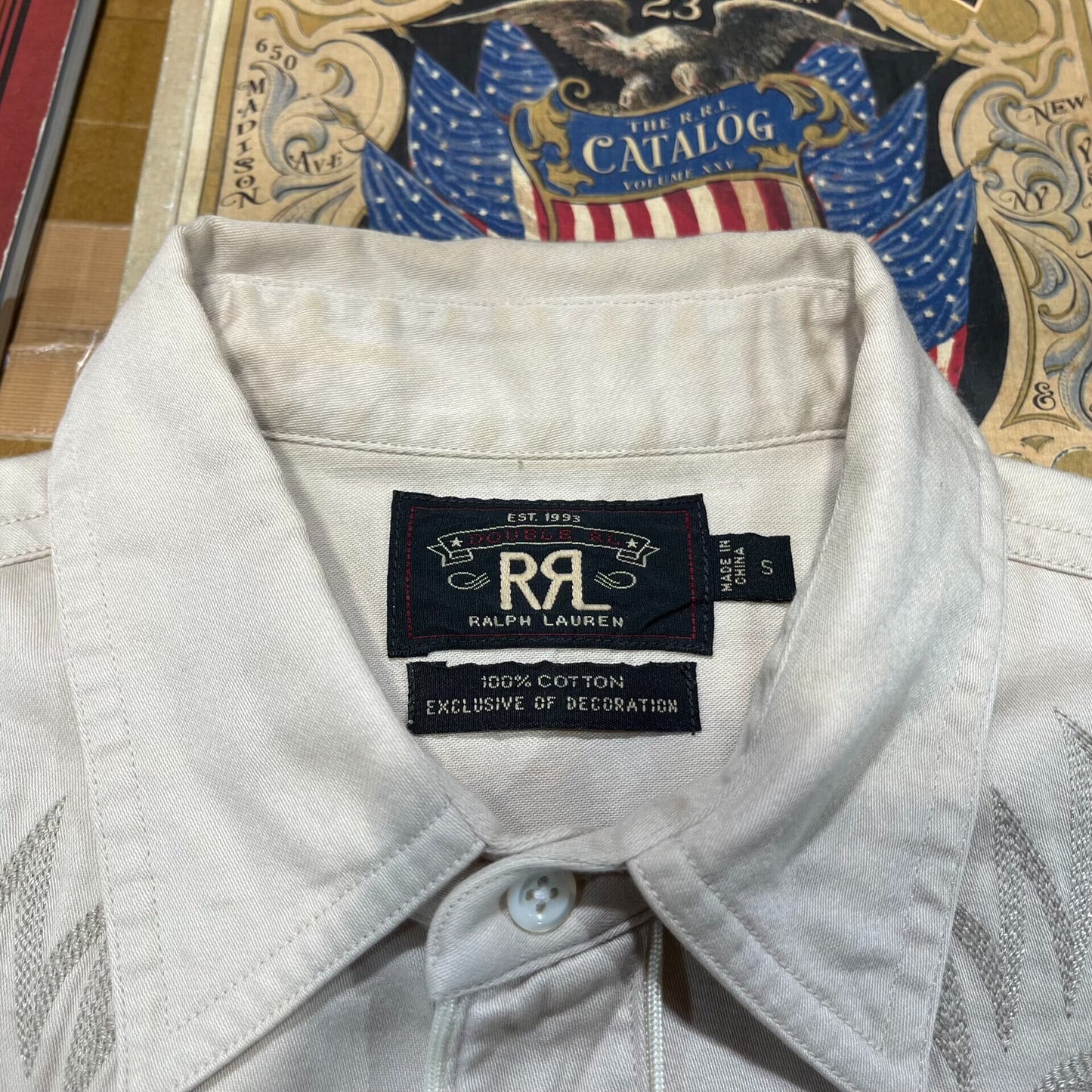embroidered long-sleeve shirt by ralph lauren