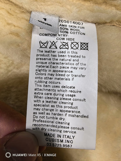 visvim patton coat in ivory color