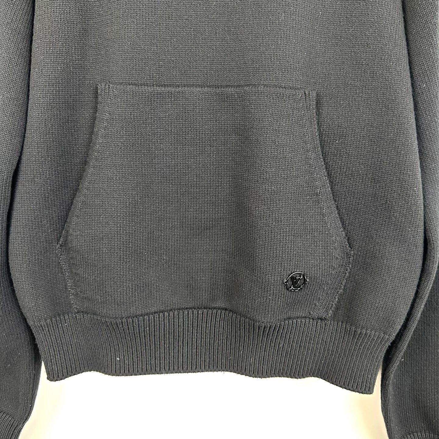 Louis Vuitton Black Wool Polo Collar Sweater