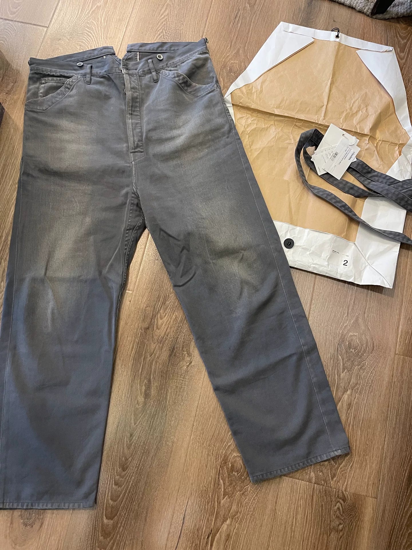 Visvim Kafka Braces Pants Grey