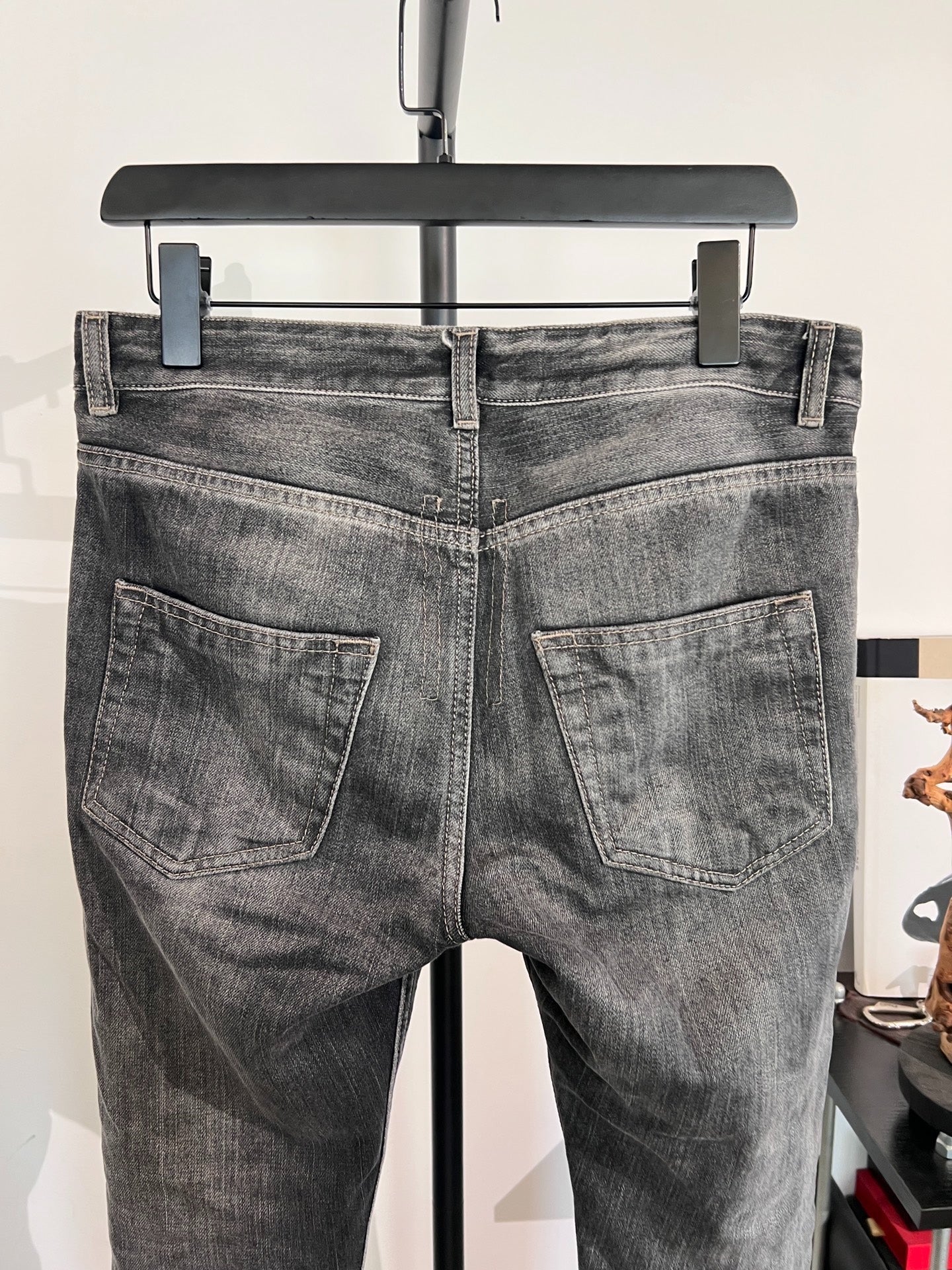 Rick Owens Drkshdw Washed Distressed Cropped Jeans 31