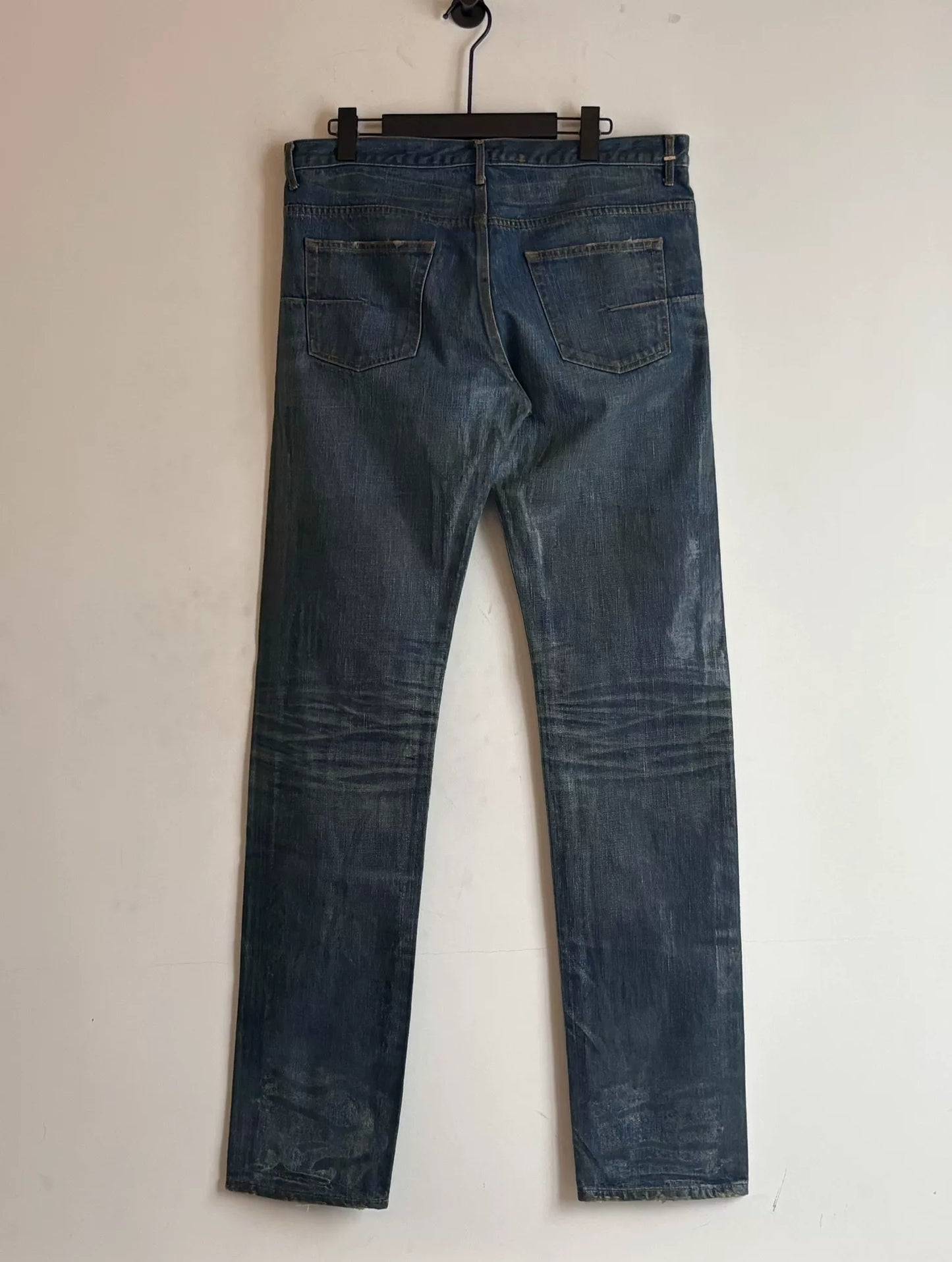dior homme aw 2004 blue denim pants