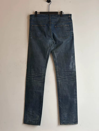 dior homme aw 2004 blue denim pants