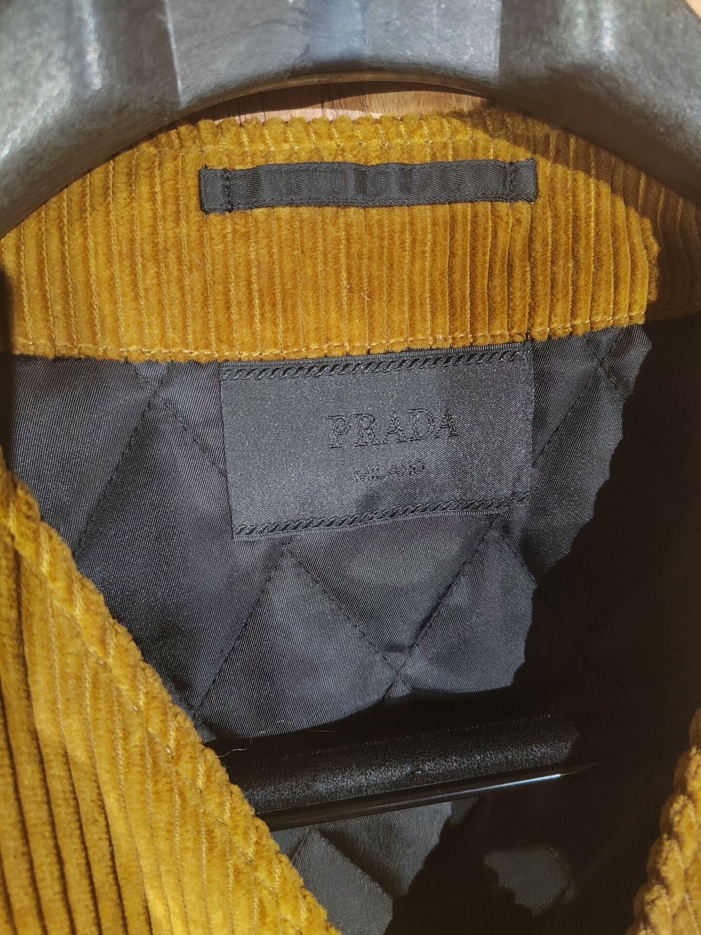 Prada Corduroy Quilted Vest in Beige