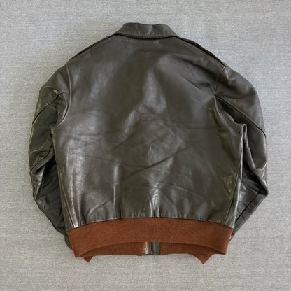 Toys McCoy A2 Flight Jacket in Brown Leather