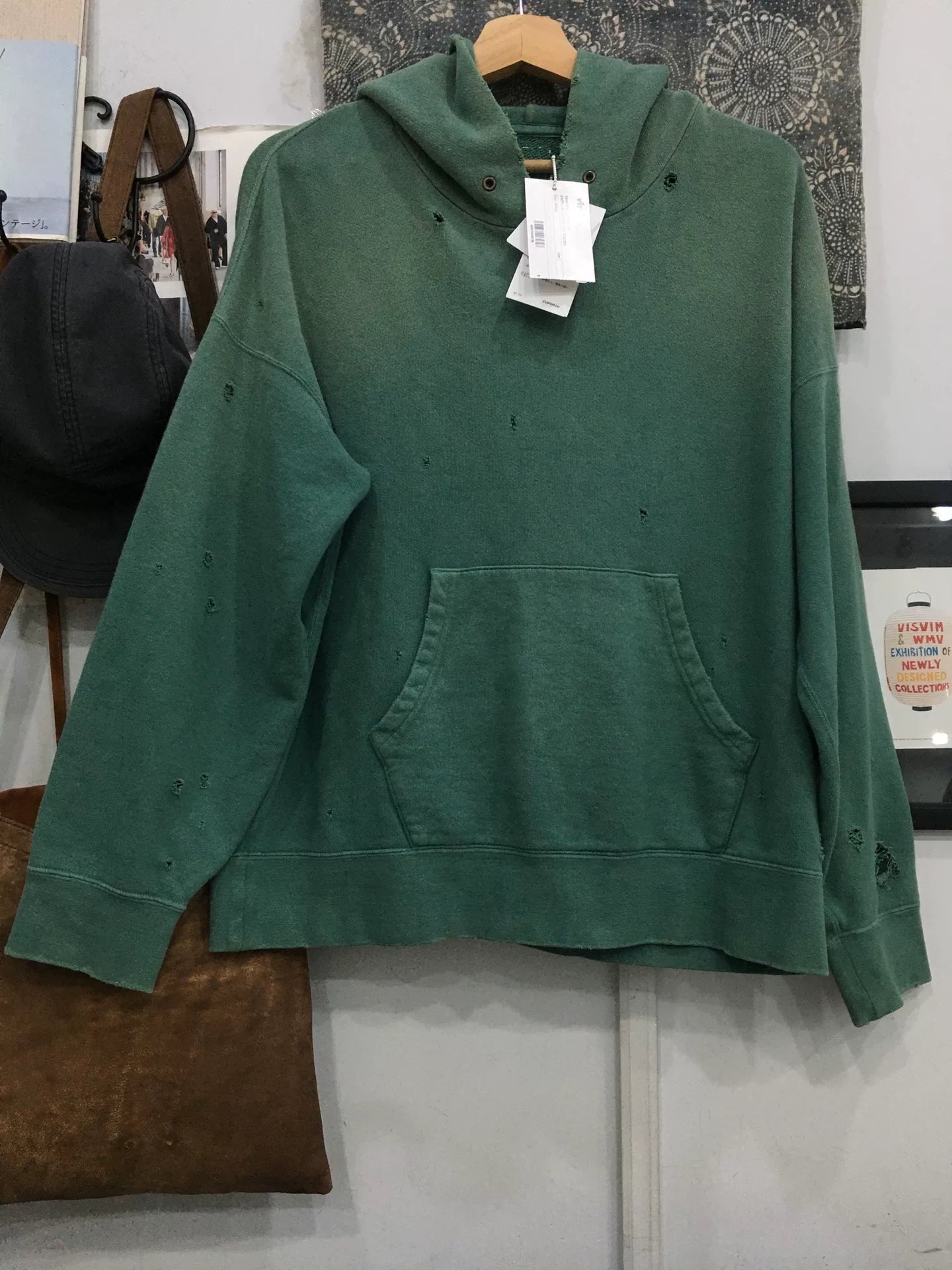 visvim amplus hoodie p.o. crash green