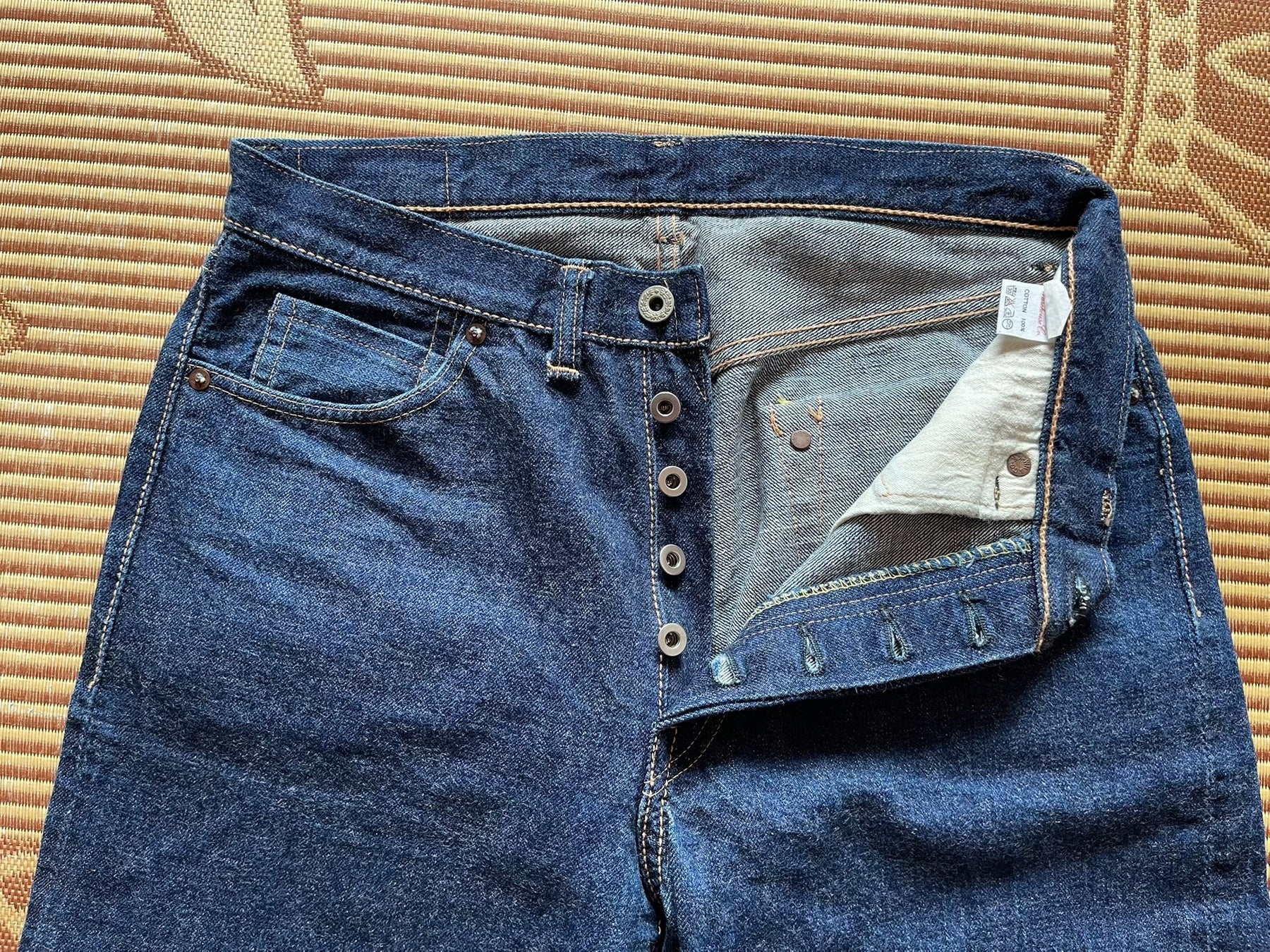 Warehouse 1001xx Offset Button Jeans W32