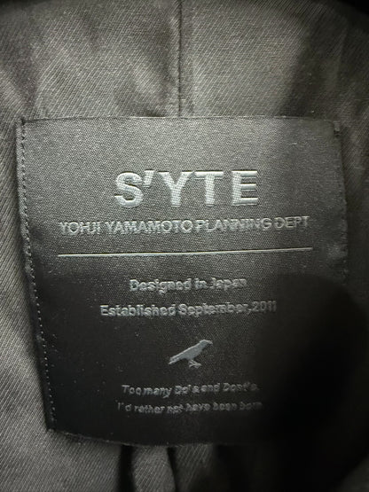 yohji yamamoto thick leather jacket size 3