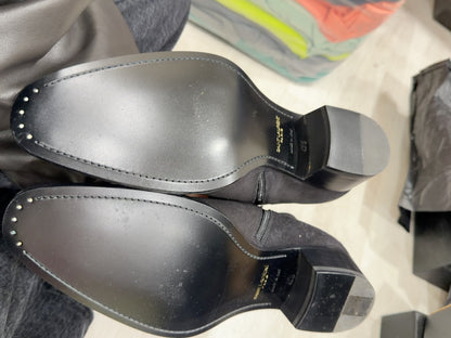 Saint Laurent Black Leather Ankle Boots