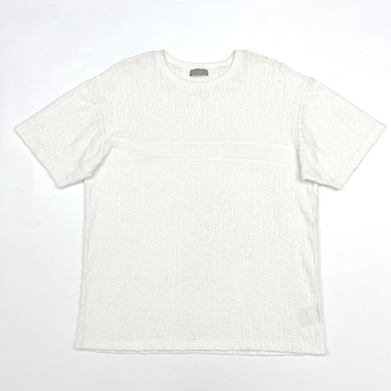 Dior Logo Print White Short Sleeve