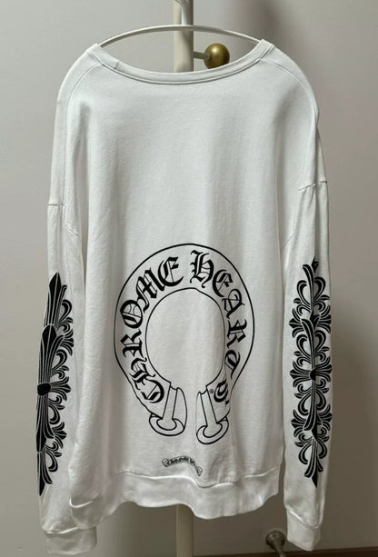 chrome hearts white crewneck sweatshirt
