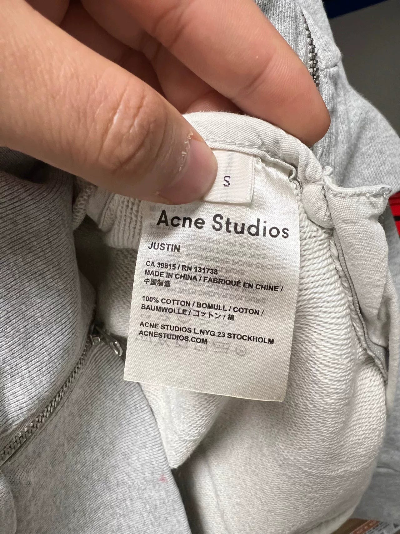 Acne Studios Side Zip Hooded Sweatshirt