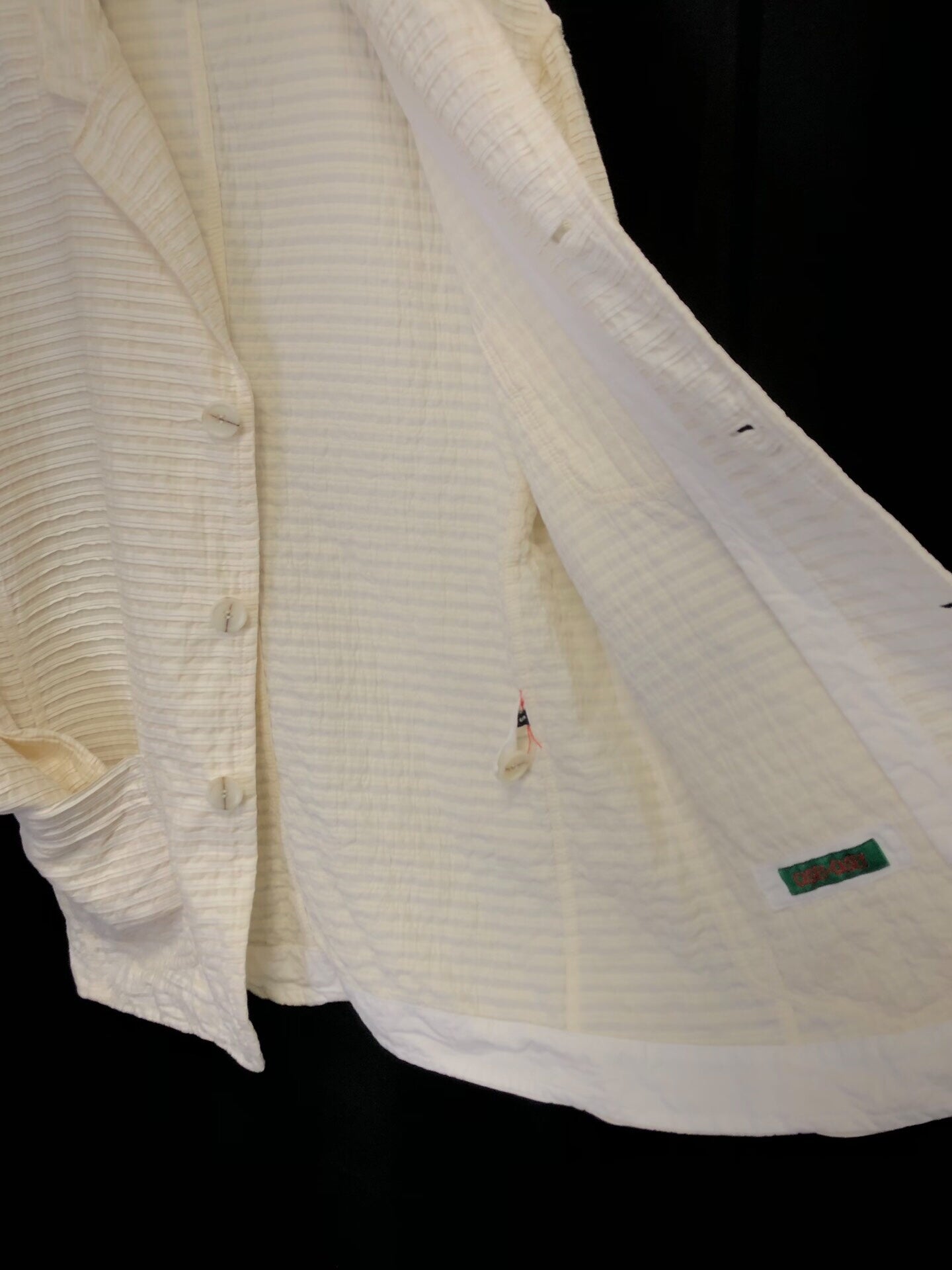 casey casey striped loose-fit jacket