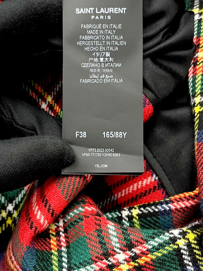 Saint Laurent FW23 Plaid Double-Breasted Blazer