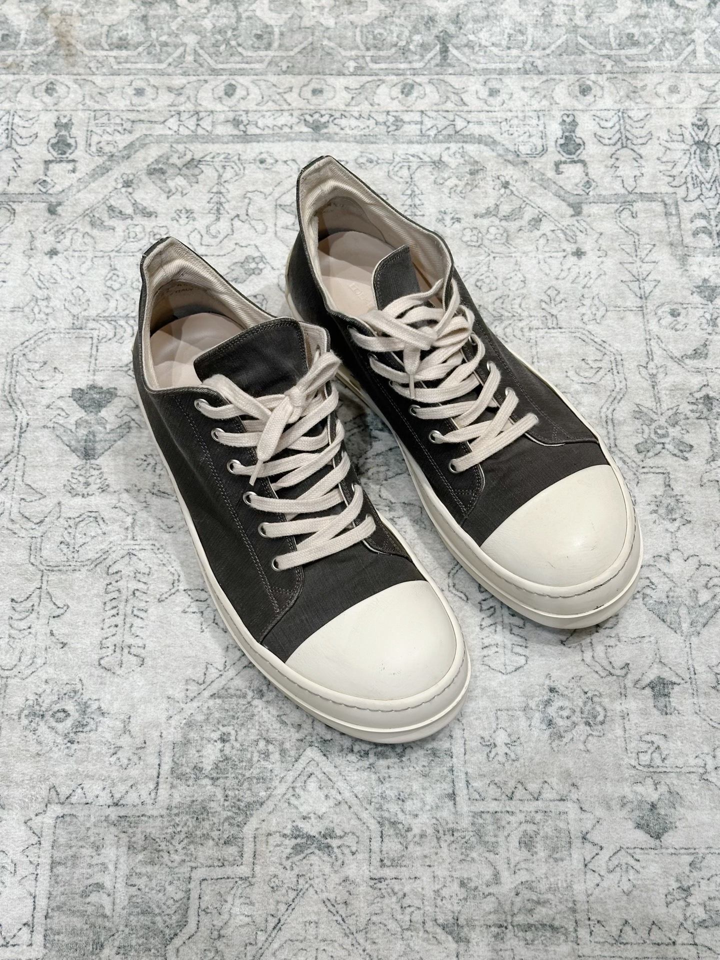 Rick Owens x Converse Gray Canvas Low Top