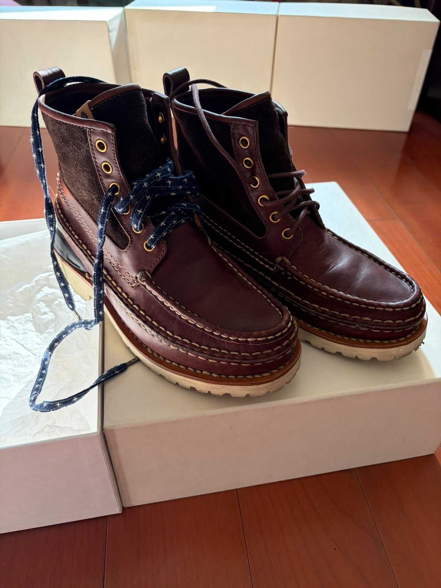 visvim grizzly mid-folk dk.brown