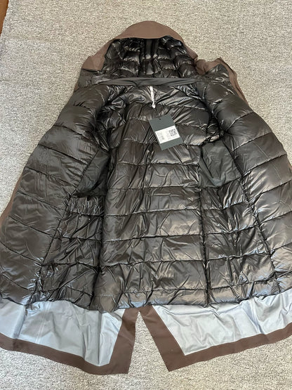 veillance monitor down jacket in brown