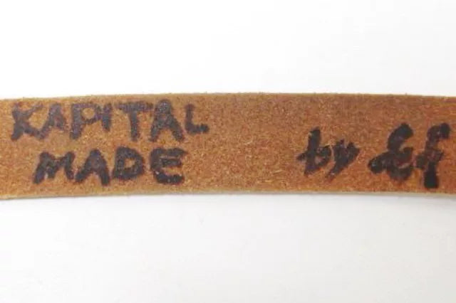 Kapital Narrow Green Leather Belt