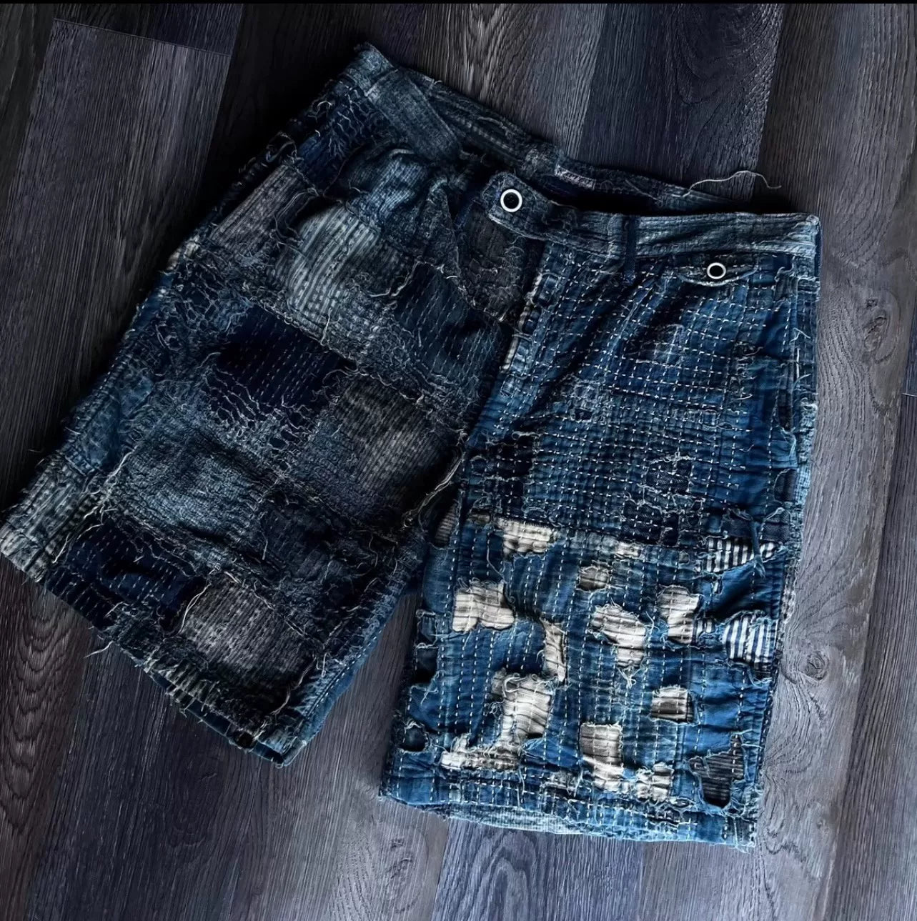 Kapital Boro Sashiko Straight Shorts