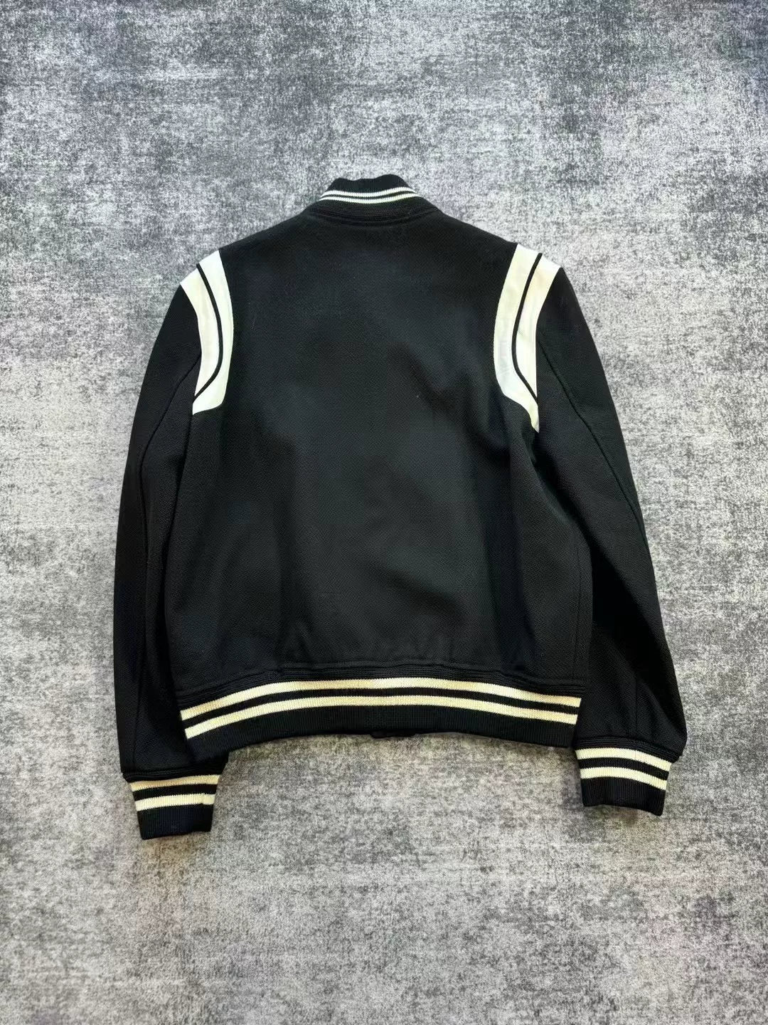 Saint Laurent Black White Varsity Jacket