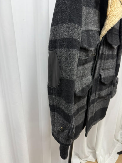 wool coat with faux fur collar