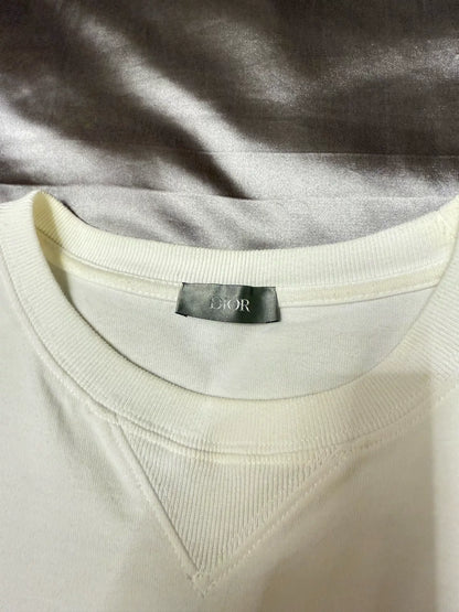 dior embroidered logo crew neck short sleeve