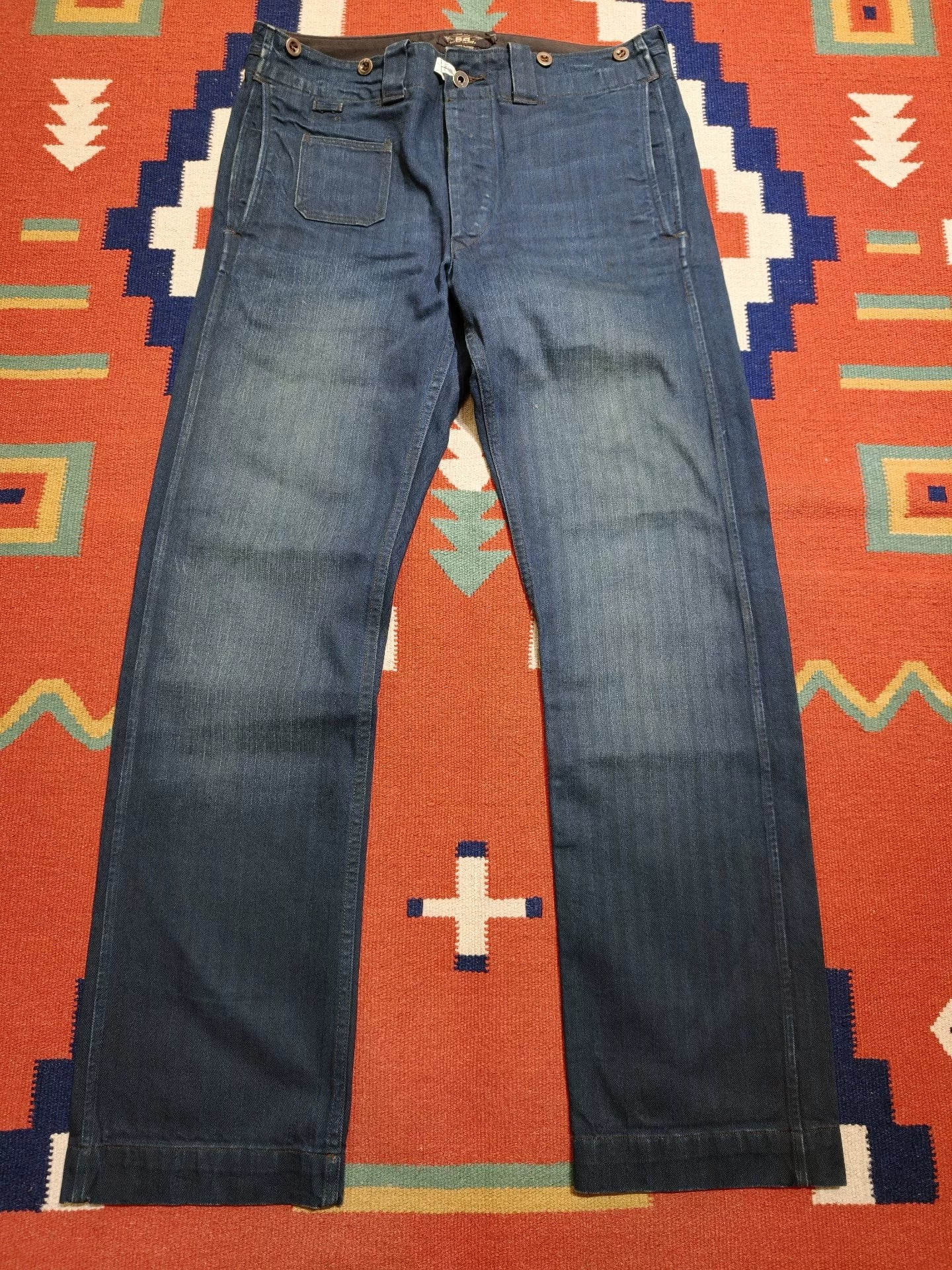 RRL Indigo Herringbone HBT Jeans