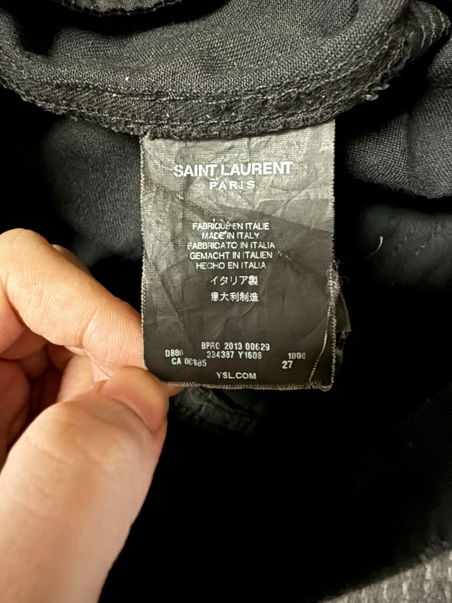 Saint Laurent D08 Black Biker Jeans