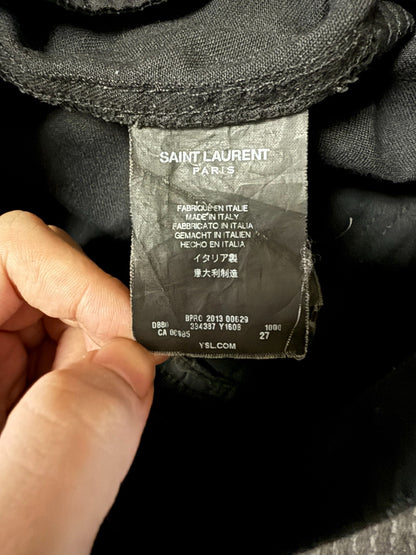 Saint Laurent D08 Black Biker Jeans